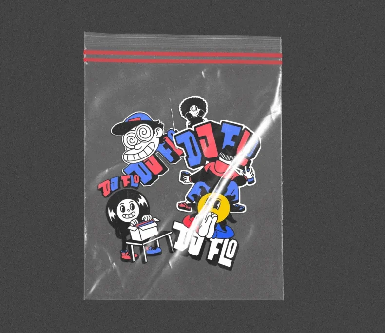 DJ Flo paris stickers baggy