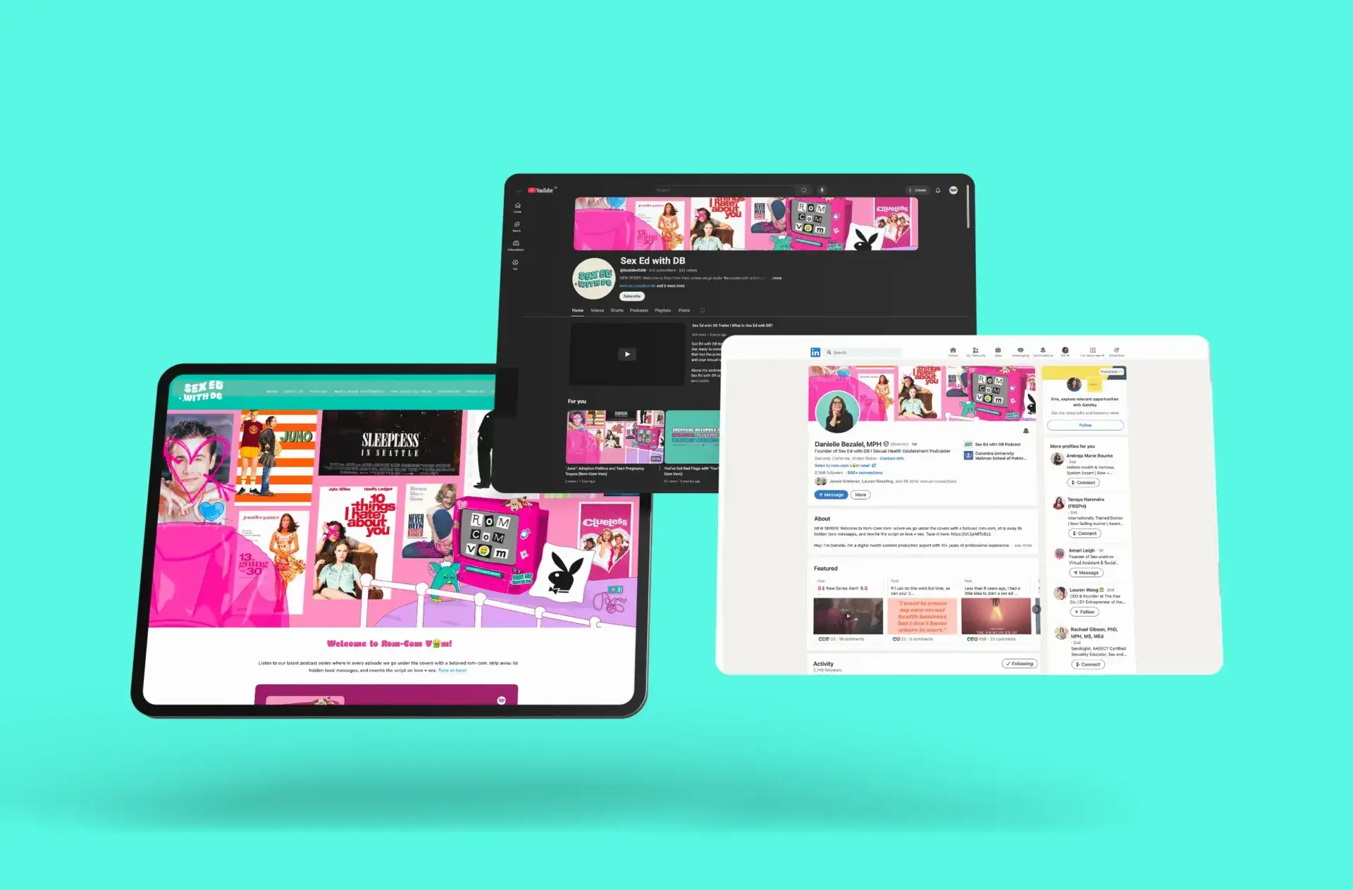 sex ed with db youtube banners mockup