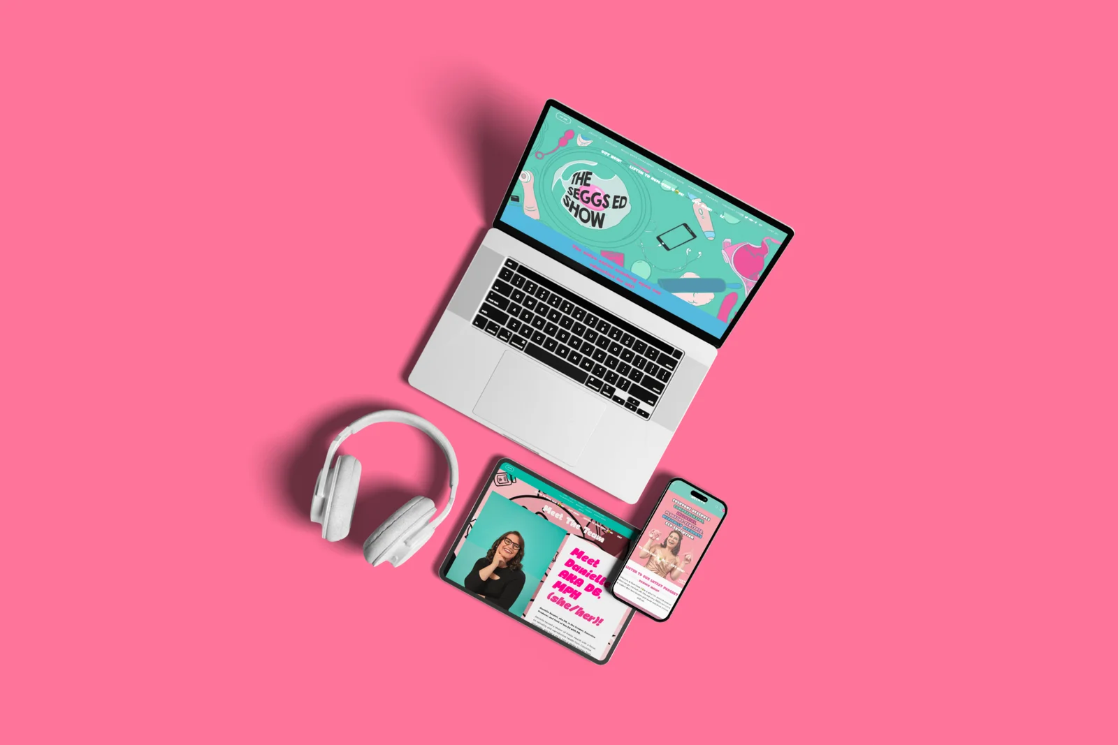 sex ed with db website mockup