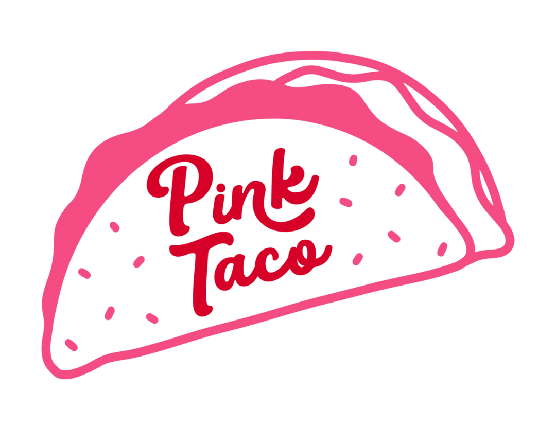 pink taco design logo outline